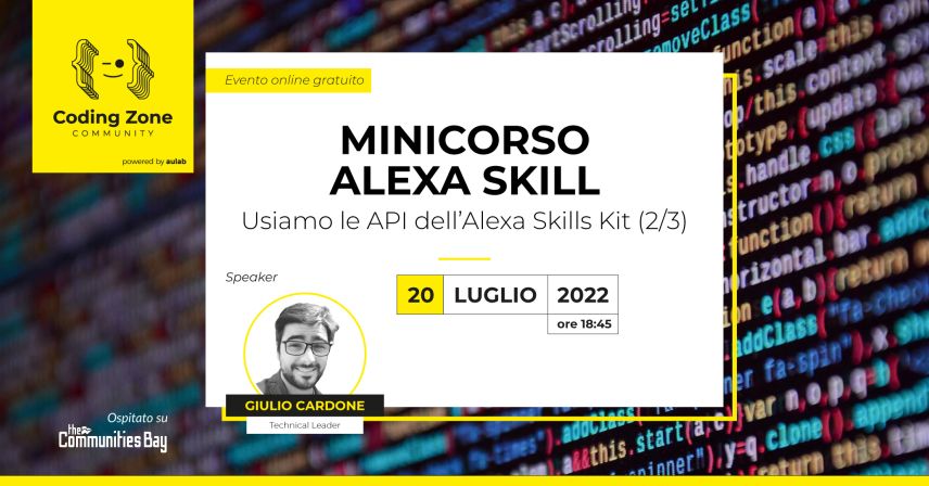 Minicorso Alexa Skill: usiamo le API dell’Alexa Skills Kit
