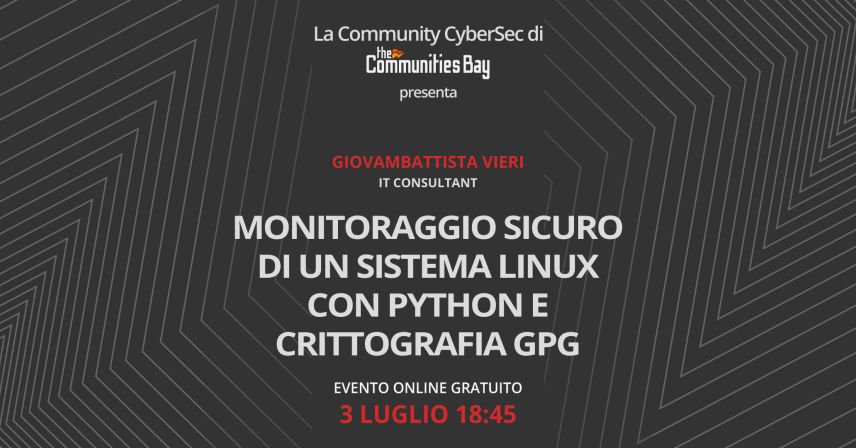 Monitoraggio sicuro di un sistema Linux con Python e crittografia GPG